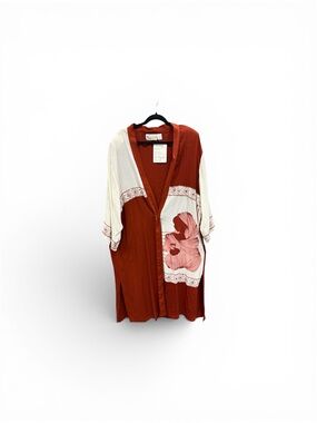 Freestyle Brown Open-Front Kimono Jacket